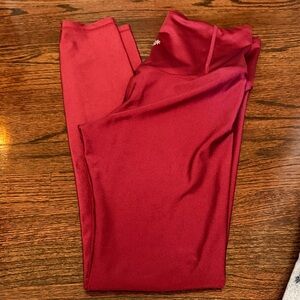 Athleta Burgundy/ red shine Leggings